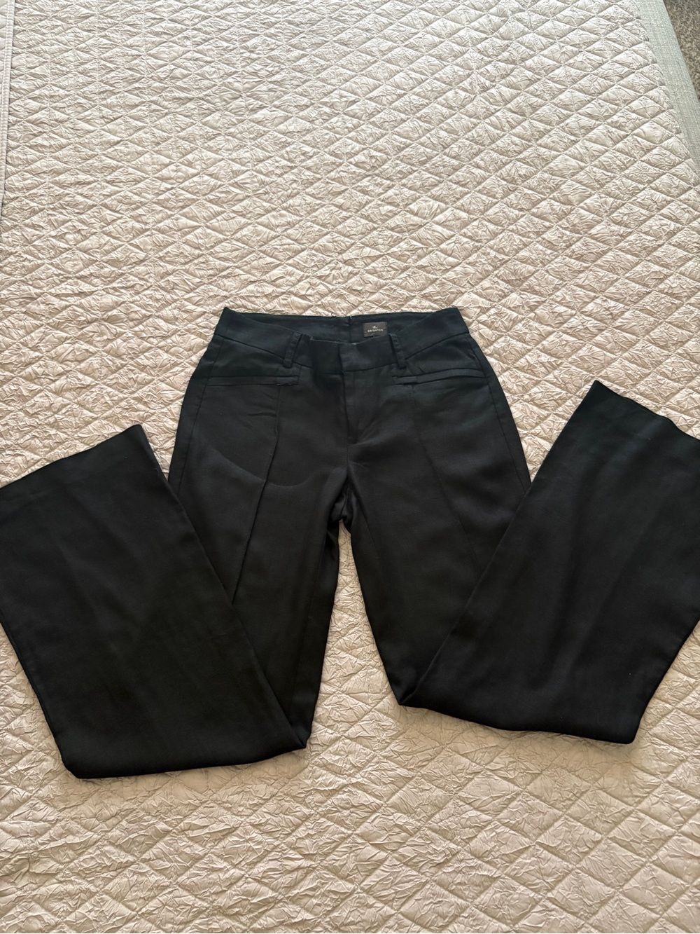 Brighton Black Wide-Leg Linen Pants